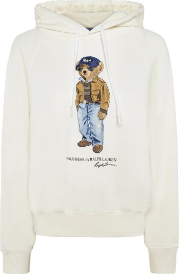 Polo Ralph Lauren Polo Bear Lightweight Fleece Hoodie Cream L