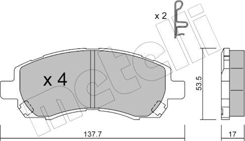 METELLI 22 0295 0 Bremseklosser