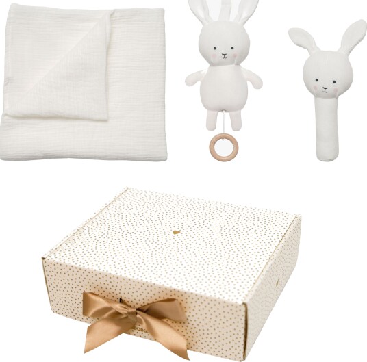 Jabadabado Bunny Teppe Gavesett Hvit