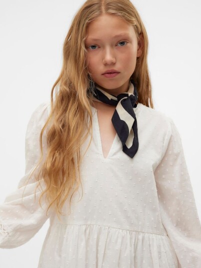 Vero Moda Girl Trine Kjole Hvit (128 / 8 år)