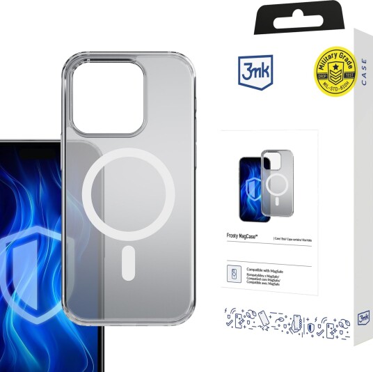 3mk Frosty MagCase hvitt deksel til Apple iPhone 13 Pro Max Hvit