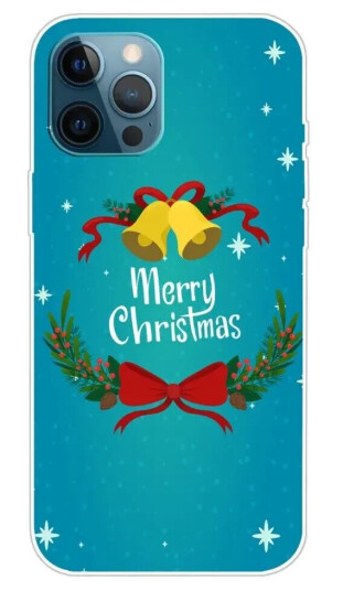 INCOVER iPhone 15 Pro Fleksibelt Plast Jul Deksel - Merry Christmas - Juleklokker