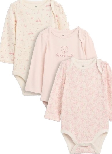 GAP Baby First Favorites Organic Cotton Bodysuit (3 Pack) PRIMITIVE 56/62