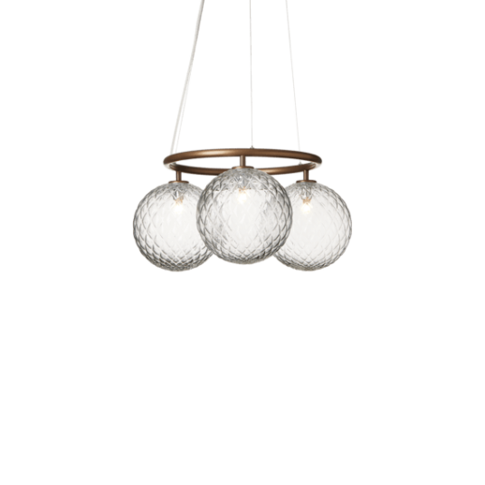 Nuura Miira 3 Sirkulært Taklampe Mørk Bronse/ Optisk Klar