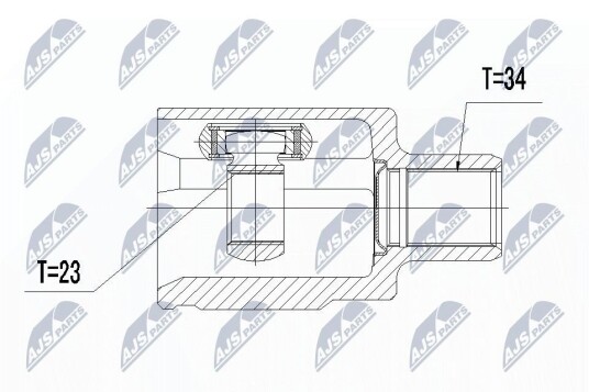 Nty Drivknute drivaksel NTY NPW PL 030