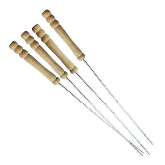 Grillspyd 38cm med trehåndtak Grillspyd 38cm med trehåndtak