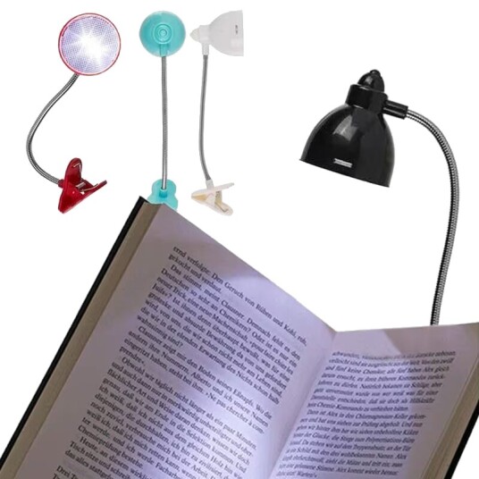 Boklampe Leselampe / LED-lampe med Klemme Lampe til Bok