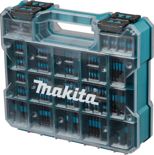 Makita Impact Black Bitssett 100 Deler med Transparent Lokk og Dobbelsidig Etui Makita Impact Black Bitssett 100 Deler med Transparent Lokk og Dobbelsidig Etui