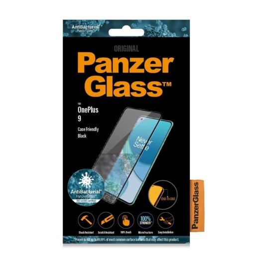 PanzerGlass OnePlus 9 PanzerGlass Skjermbeskytter - Case Friendly - Svart