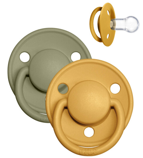 BIBS Smokk De Lux Honey Bee/ Oliven 0-36 mnd, 2stk.