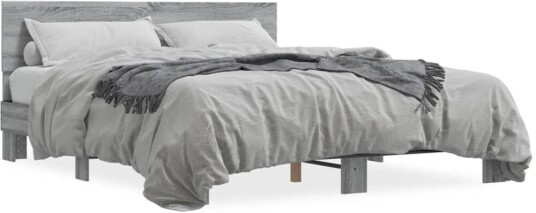 Sengeramme sonoma eik 160x200 cm konstruert tre og metall 8721102614811