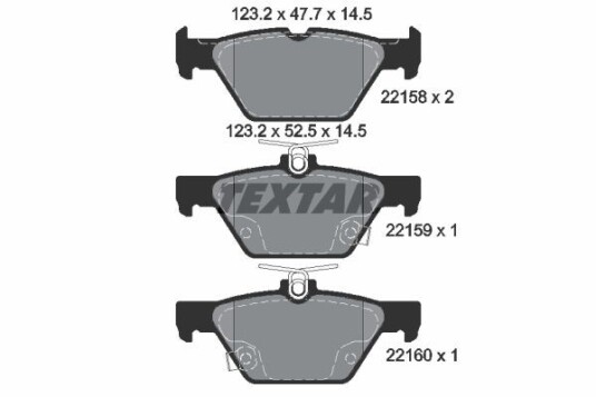 Bremseklosser TEXTAR 2215801