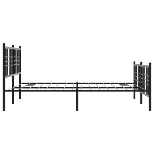  Sengeramme i metall med hode- og fotgavl svart 150x200 cm 8721012373082