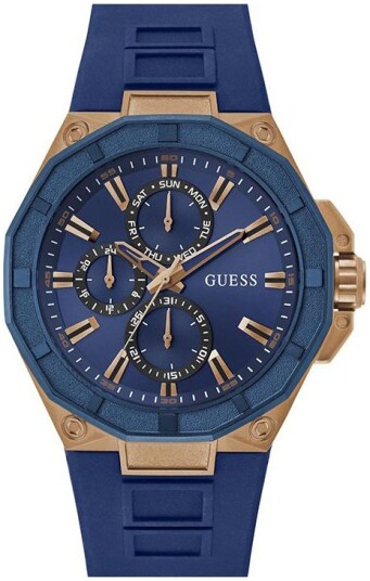 Guess Herreklokke GW0803G2 Tri Luxe Blå/Gummi Ø46 mm Guess Herreklokke GW0803G2 Tri Luxe Blå/Gummi Ø46 mm