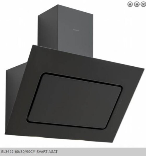 Silverline Agat SL 3422-60SR Vegghengt Ventilator 60 cm med Belysning - Svart