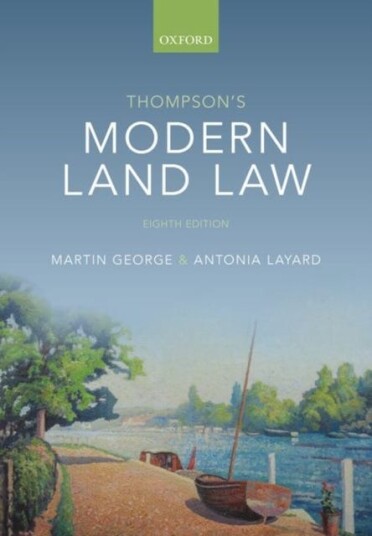 Thompson'S Modern Land Law Av Martin (Professor Of Land Law Professor O George