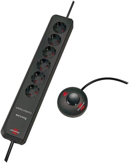 Brennenstuhl Eco Line 6 veis grenuttak med bryter GT 504 Brennenstuhl Eco Line 6 veis grenuttak med bryter GT 504