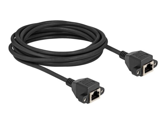 Delock - Nettverkskabel - Rj-50 (Hunn) Med Mutre Til Rj-50 (Hunn) Med Mutre - 5 M - S/Ftp - Svart Delock - Nettverkskabel - Rj-50 (Hunn) Med Mutre Til Rj-50 (Hunn) Med Mutre - 5 M - S/Ftp - Svart