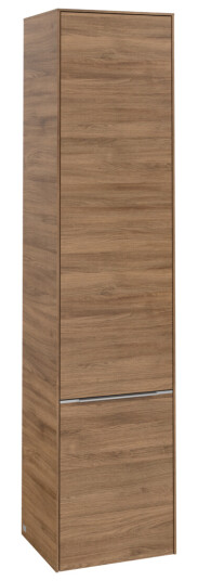 VILLEROY & BOCH SUBWAY 3.0 HØYSKAP 40X171 VENSTRE 2 DØRER KANSAS OAK HÅNDTAK I KROM