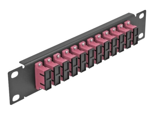 Delock - Koblingspanel - Skapmonterbar - Sc Duplex Mm X 12 - Svart Fiolett - 1U - 10" Delock - Koblingspanel - Skapmonterbar - Sc Duplex Mm X 12 - Svart Fiolett - 1U - 10"