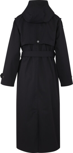 Fadoua Trench coat Black S Technical long trench coat