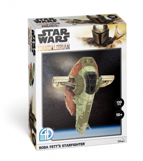 Star Wars - Boba Fett'S Starfighter 3d Puslespill 130 Brikker