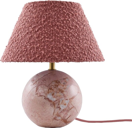 Globen Lighting Bordlampe Castello 24 Mørkegrønn marmor/beige Rosa Bordlamper