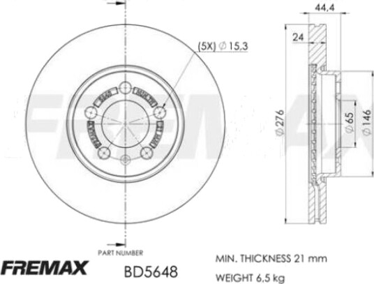 Bremseskive FREMAX BD-5648