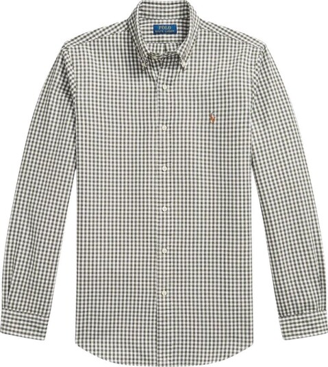Polo Ralph Lauren Custom Fit Gingham Oxford Shirt Green S