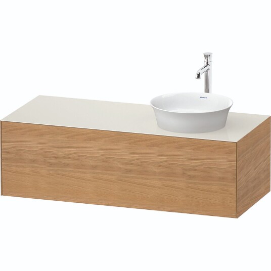 Duravit White Tulip Servantskap 1 skuff 130x55x40,8 cm Eik/Nordisk Hvit Høygl.