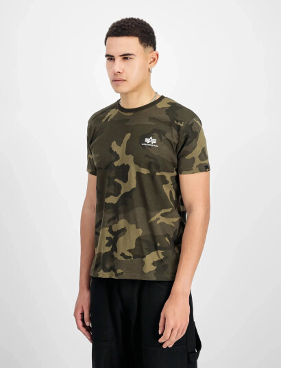 Alpha Industries Basic T-Shirt Sl Camo - Brown - M