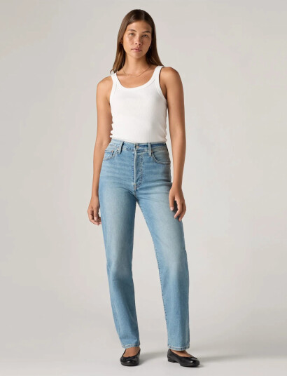 Levi"s® Ribcage Straight Ankle Center Blue 32 x 29 Levi"s® Ribcage Straight Ankle Center Blue 32 x 29
