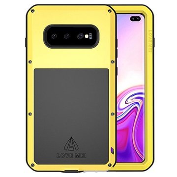 Love Mei Powerful Samsung Galaxy S10+ Hybrid-deksel Gul
