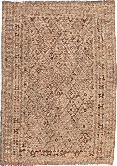Bargi   Woolcarpet Kilim Raw Natural 205x290 cm   Grå