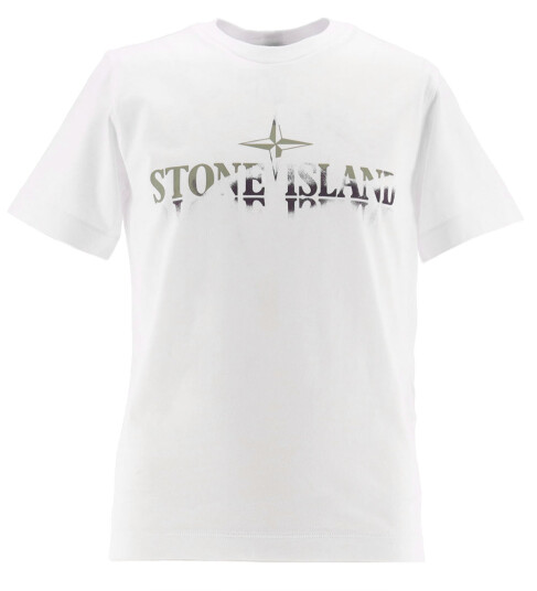 Stone Island T skjorte Hvit m. Trykk Stone Island 8 år 128 T skjorte Stone Island T skjorte Hvit m. Trykk Stone Island 8 år 128 T skjorte