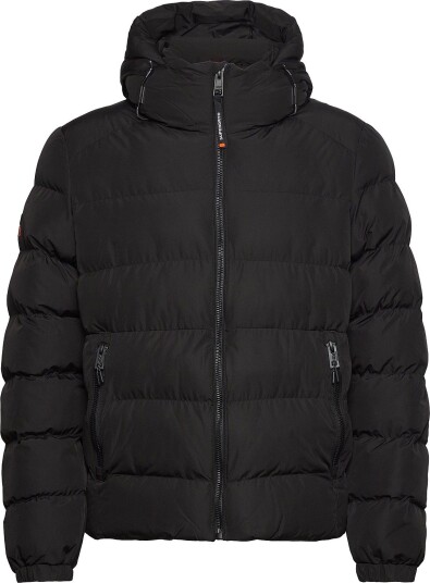 Superdry Hooded Sports Puffer Jacket BLACK 3XL