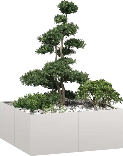 vidaXL Plantekasse 100x100x40 cm rustfritt stål