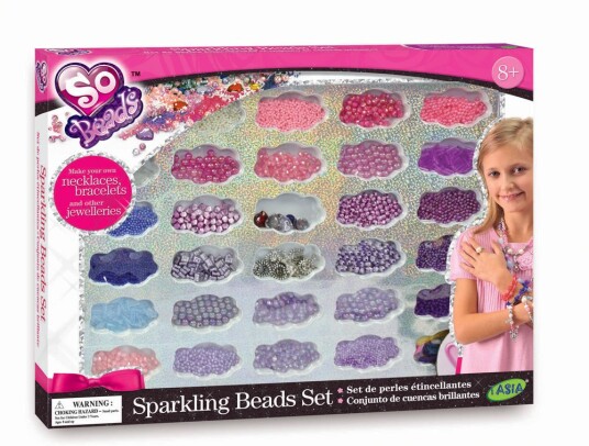 So Beads Lag dine egne smykker og armbånd glitter perlesett