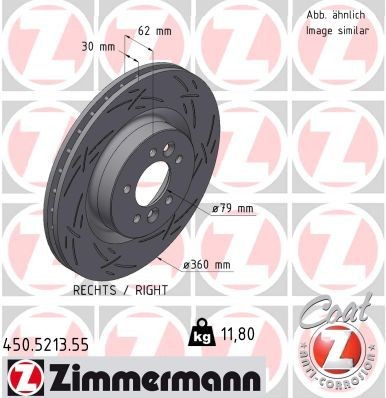 Bremseskive ZIMMERMANN 450.5213.55