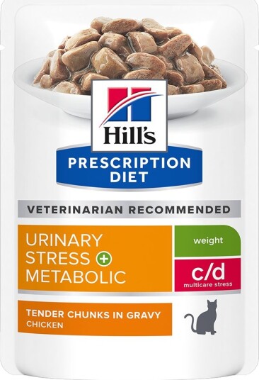 Hill'S Prescription Diet Våtfôr 24 + 12 Gratis Hill’S Prescription Diet C D Multicare Stress + Metabolic Med Kylling 36 X 85 G