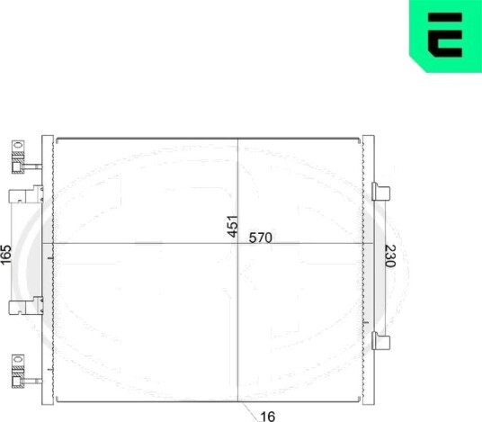 ERA 667156 Kondensator, klimaanlegg
