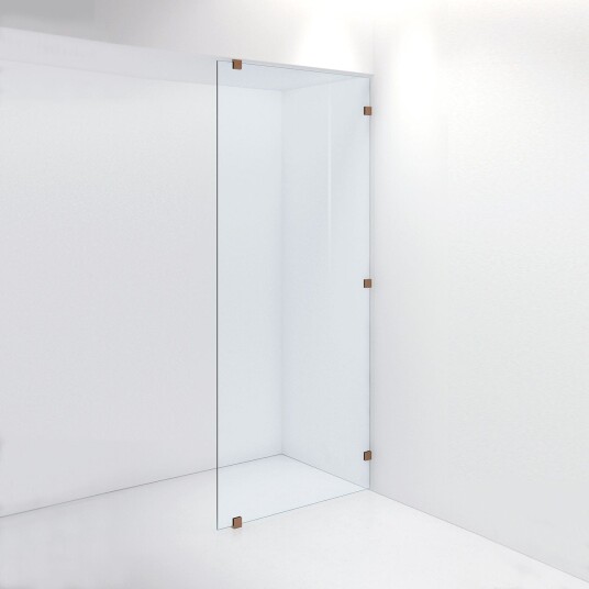 INR Iconic Nordic Rooms Dusjvegg ARC 20 Plus Måltilpasset Brushed Bronze / Timeless Klart Glass