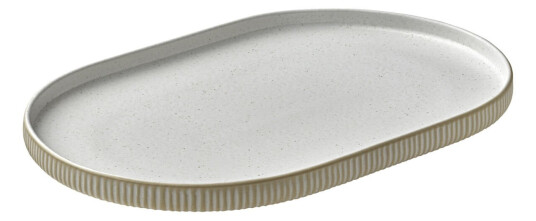 Playground Tallerken Nara relief; 30x20x2.4 cm LxBxH; Hvit; 6 Stykk / Forpakning