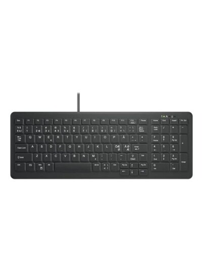 Cherry AK C7000 keyboard disinfectable medical with num pad compact QWERTY Pan Nordic black Input Device Tastatur Nordisk Svart Cherry AK C7000 keyboard disinfectable medical with num pad compact QWERTY Pan Nordic black Input Device Tastatur Nordisk Svart