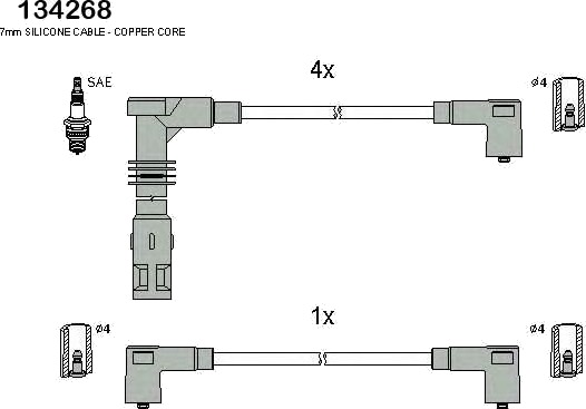 Tennplugg kabelsett HITACHI 134268