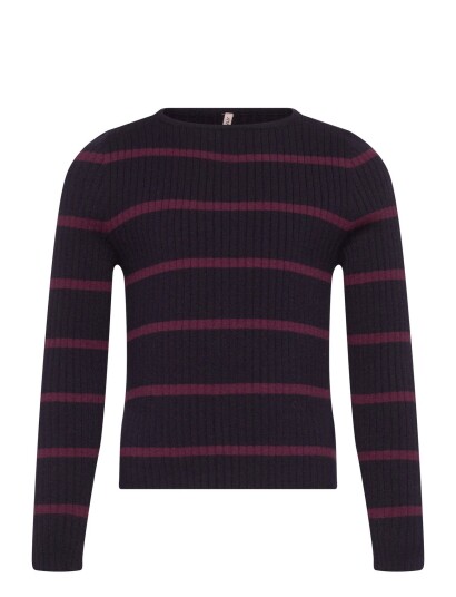 Kids Only Kogibi Ls Rib Boatneck Cp Knt Navy 110 116