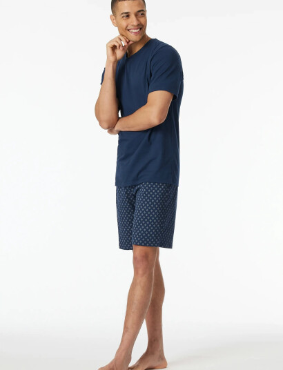Schiesser Pyjama Short - Navy - XXXL