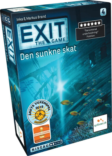 Spilbræt Exit 4: Den Sunkne Skat (Da) - Multi/patterned - ONE SIZE