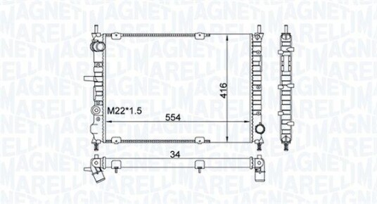 Radiator MAGNETI MARELLI 350213154300