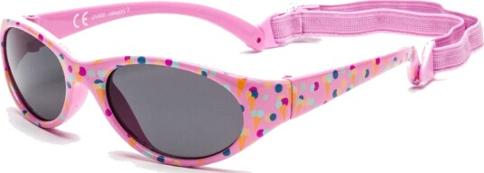 Kiddus Fleksible Barnesolbriller - Rosa med iskrem